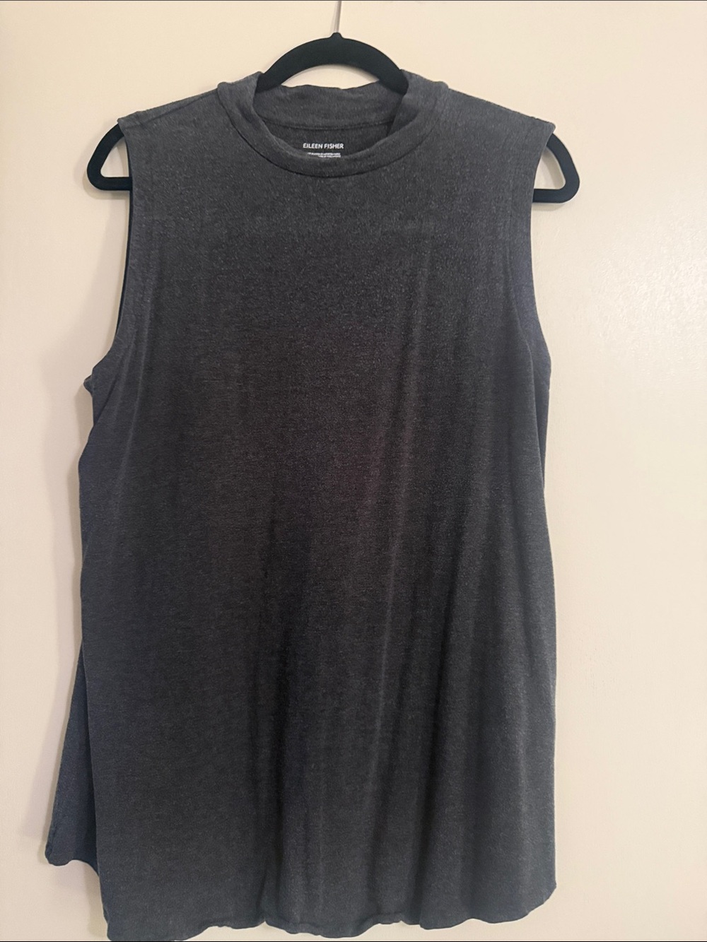 Eileen Fisher Charcoal Gray Sleeveless Tank Top
